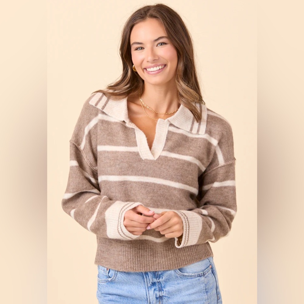 Pink Lily Cozy Fall Sweater